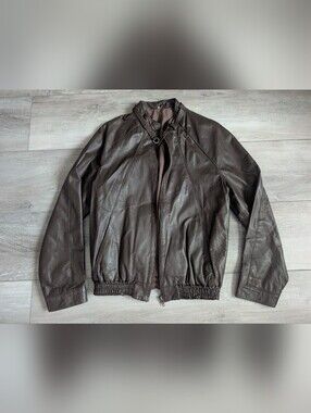 Mens Bomber Brown Leathercraft By Orphanos Zivanaris 42